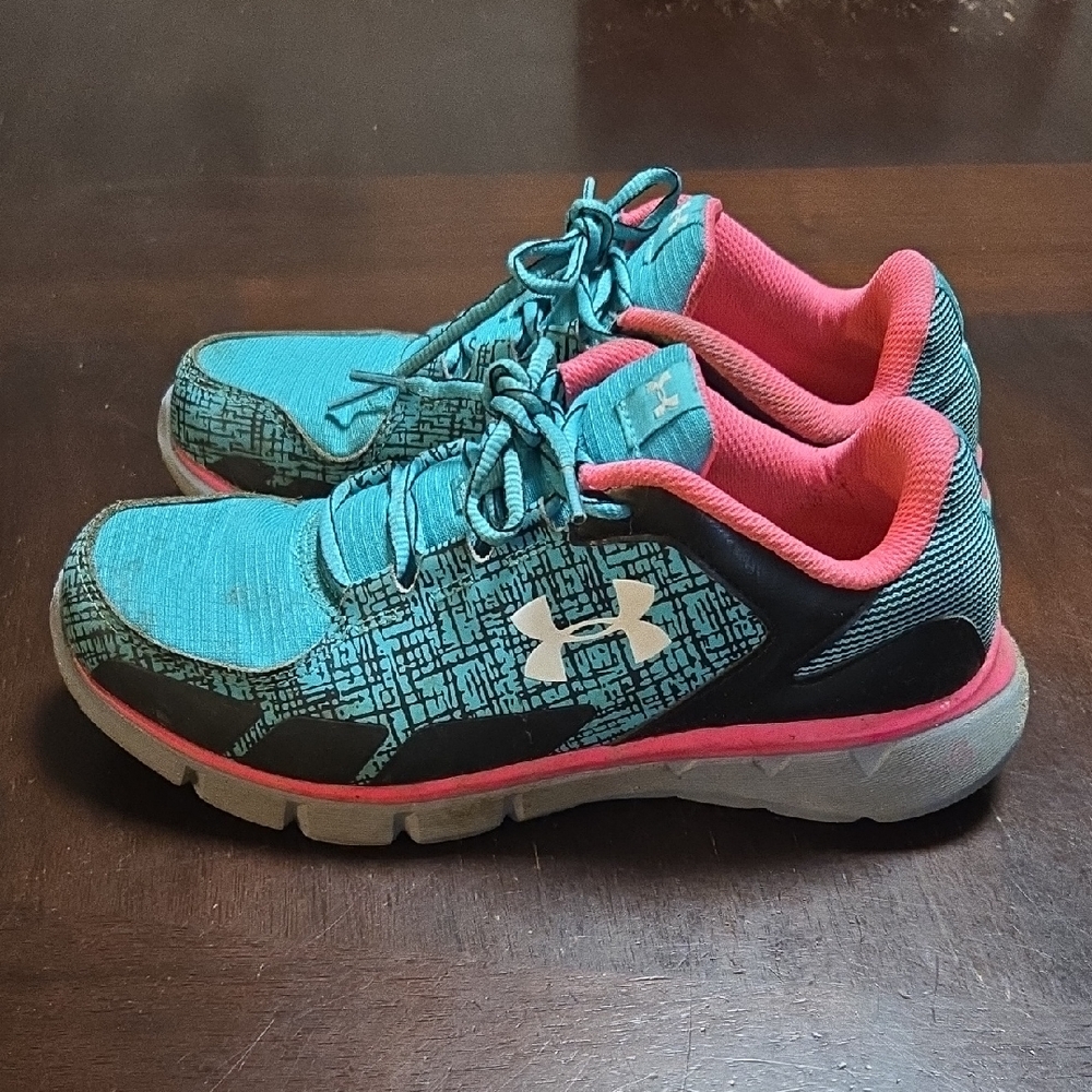 Under Armour Teal and Coral Sneakers